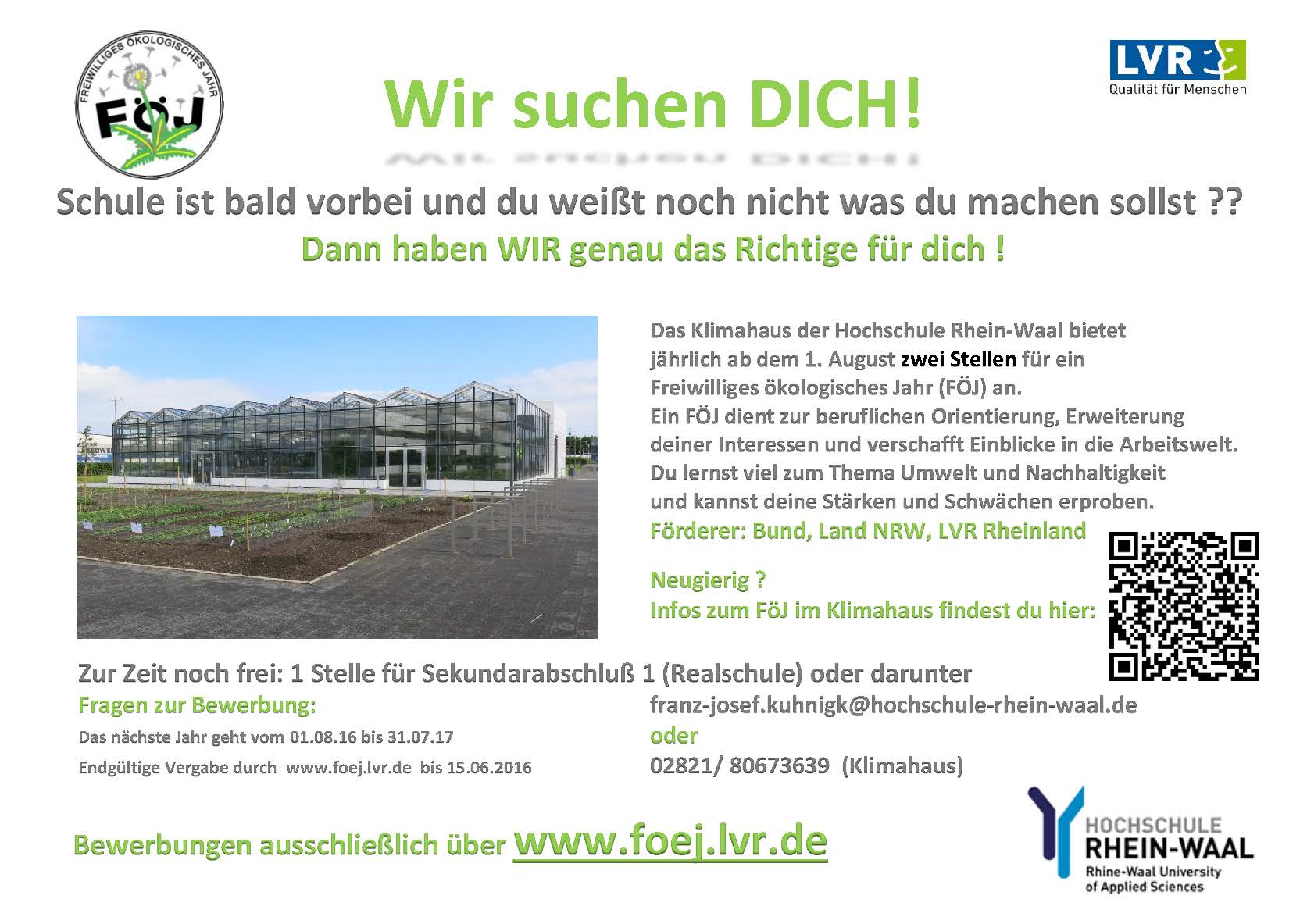 Freiwilliges ökologisches Jahr im Klimahaus RhineWaal University of