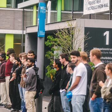 City rally as part of Freshers’ Week on the Kamp-Lintfort campus.