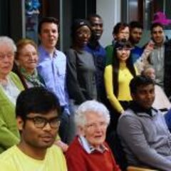 Spending time with older people helps to ease homesickness