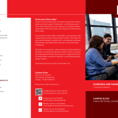 Studiengangsflyer Economics and Finance