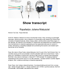 Das Logobild zum Podcast zeigt von links nach rechts verschiedenfarbige Lautsprecherkabel, ein Mikrofon, einen Lautsprecher und einen Coffee to go Becher mit Hochschullogo.