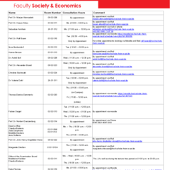 PDF-File with the consulation hours of the staff members SS 2026