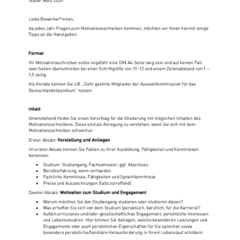 Germany Scholarship: Letter of Motivation