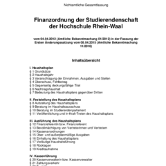 Finanzordnung der Studierendenschaft