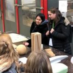 Students are visiting the local company Winkels Interior Design Exhibition GmbH