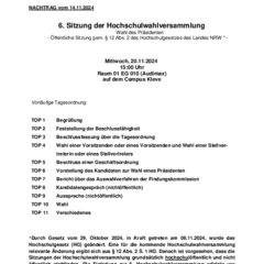 Follow-up to the 6th University Electoral Assembly