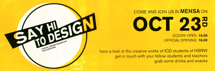 Einladung zur Ausstellung “SAY HI TO DESIGN”