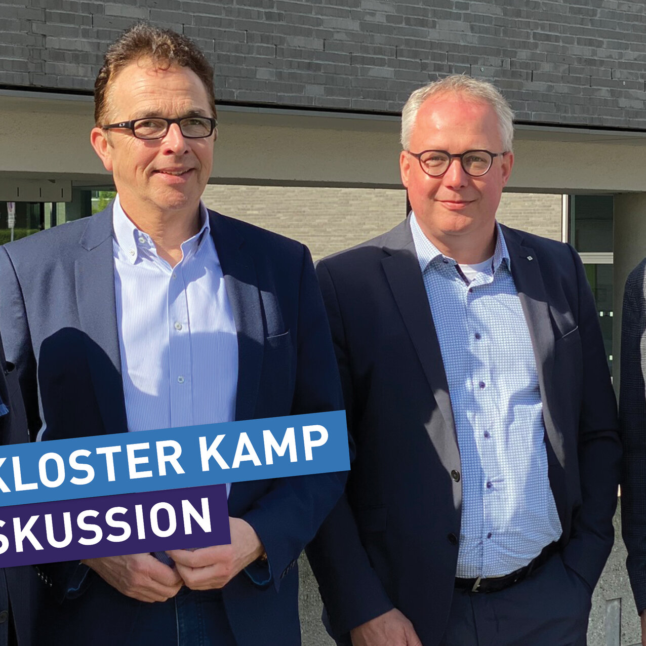 v.l.n.r. Prof. Dr. Klaus Hegemann (Dekan der Fakultät Kommunikation und Umwelt), Prof. Dr. Christoph Landscheidt (Bürgermeister der Stadt Kamp-Lintfort), Prof. Dr.-Ing. Peter Kisters (Vizepräsident der Hochschule Rhein-Waal) und Dr. Christoph Müllmann (Erster Beigeordneter der Stadt Kamp-Lintfort)