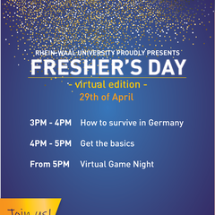 Virtual Freshers' Day on April 29