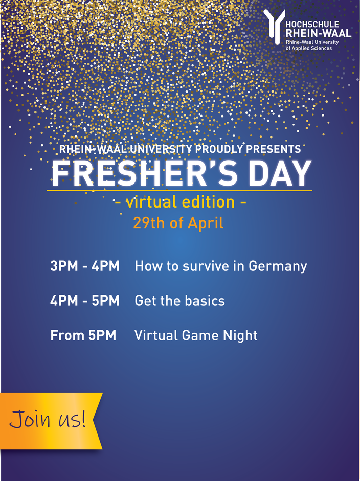 Virtual Freshers' Day on April 29