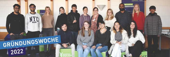 Unternehmertum stärken: Gründungswoche Deutschland 2022 an  der Hochschule Rhein-Waal
