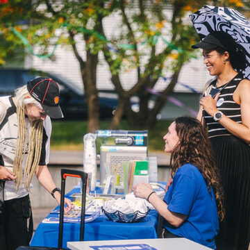 The Freshers’ Market on the Kamp-Lintfort campus.