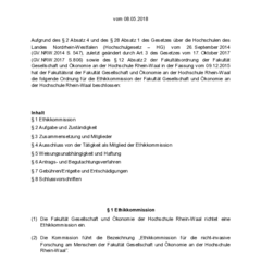 Ordnung Ethikkommission FGÖ (08.05.2018)