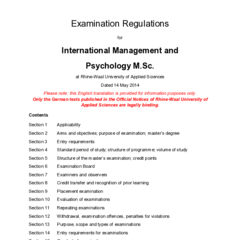M.Sc. in International Management and Psychology