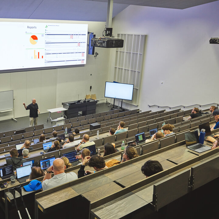 Classroom situation in the lecture theatre