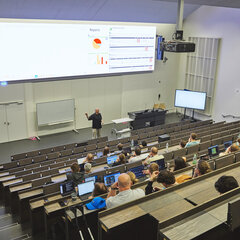 Classroom situation in the lecture theatre