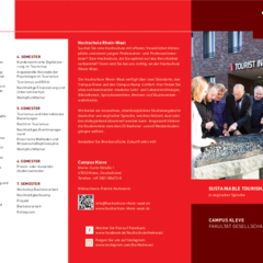 Studiengangsflyer Sustainable Tourism