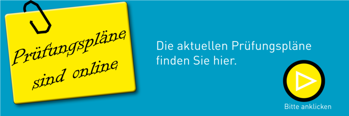 Prüfungspläne für die Prüfungsphase Juli 2026 sind online