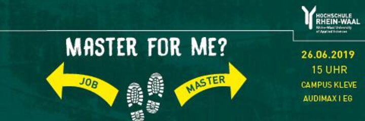 Master for me? – Informationsnachmittag an der Hochschule Rhein-Waal