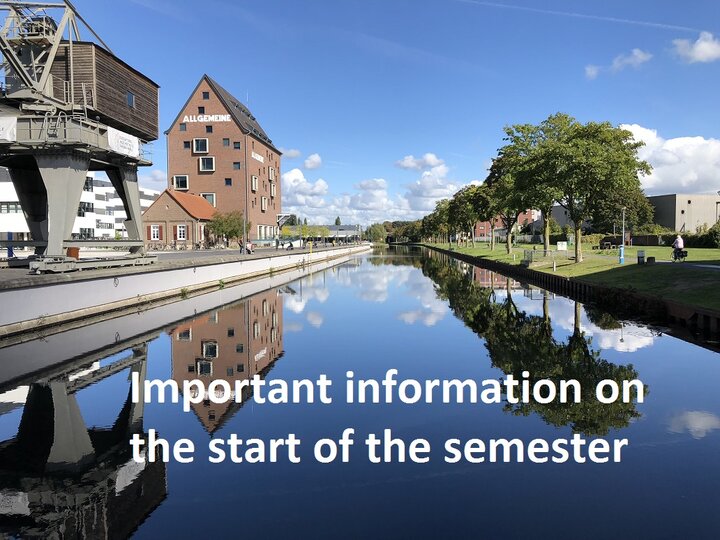 Important information regarding the start of the 2020/21 winter term