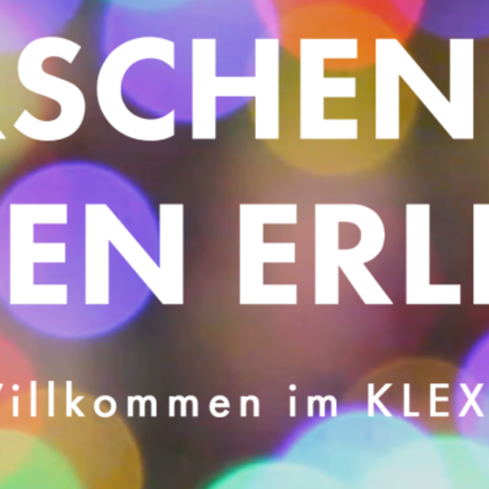 Bunter Banner auf dem die Worte "Forschendes lernen erleben" steht