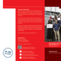 Studiengangsflyer Sustainable Development Management