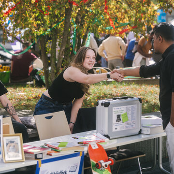 Freshers’ Market on the Kamp-Lintfort campus.