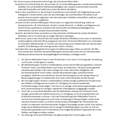 Resolution des Senats der Hochschule Rhein-Waal