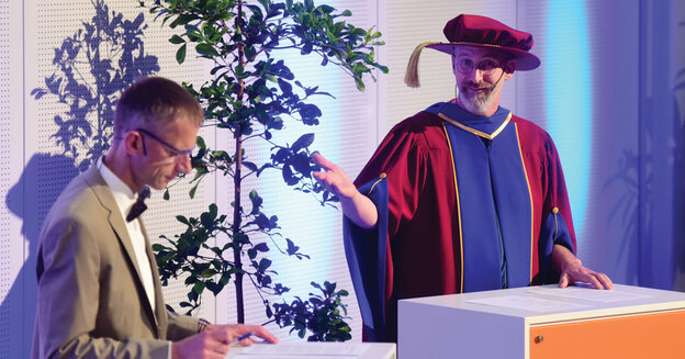 From left to right: Prof. Dr Peter Simon, Prof. Dr William Megill