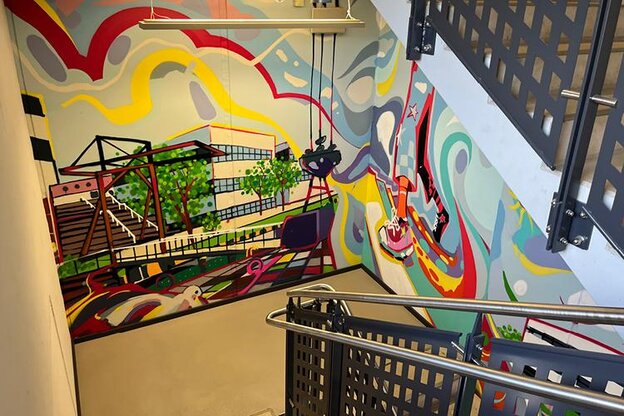 A Colourful Ascent – Art Meets the Stairwell