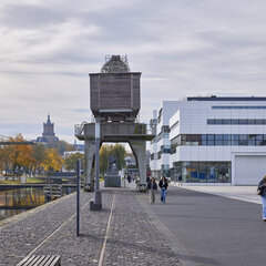 The Kleve campus, with a view of Schwanenburg Castle.