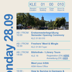 HSRW Freshers' Week 2026 Kleve Schedule - mobile Ansicht