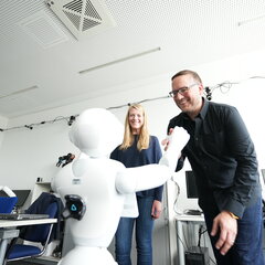 Pepe the robot in the laboratory