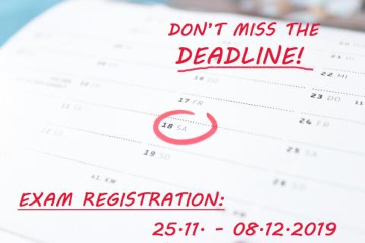 Don't forget to register for your exams!