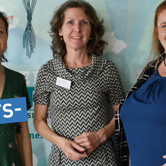 Caption, from left to right: Maike Böhm, Head of the Interaction Hub for the TransRegINT project at HSRW, Pascale van Koeverden and Yvonne Tertilte-Rübo, City of Kleve