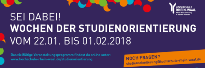 „Wochen der Studienorientierung“ für Studieninteressierte an der Hochschule Rhein-Waal (News)