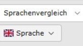 Das Dialogfenster wird gezeigt, bei dem man zwischen der deutschen und englischen Sprache auswählen kann