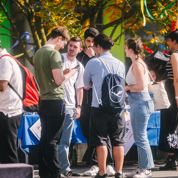 Freshers’ Market on the Kamp-Lintfort campus.