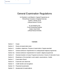 General Examination Regulations for Bachelor’s and Master’s Degree Programmes