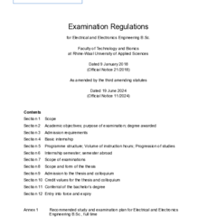 Examination Regulations for the B.Sc. in Electrical and Electronics Engineering
