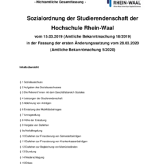 Sozialordnung der Studierendenschaft