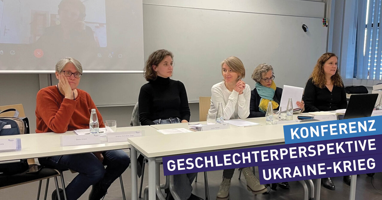 (from left to right): Dr Andrea Zemskov-Züge, Galyna Kotliuk (MA), Dr habil. Olena Strelnyk, PD Prof. Dr Gesine Fuchs and Prof. Dr Eva Maria Hinterhuber