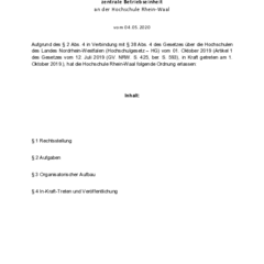 Geschäftsordnung für das Zentrum für Qualitätsverbesserung in Studium und Lehre als zentrale Betriebseinheit