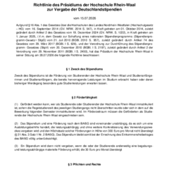 Richtlinie Deutschlandstipendium