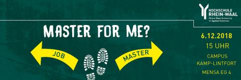 Master for me? – Informationstag an der Hochschule Rhein-Waal (PM)