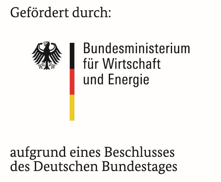 Logo, Gefördert durch Bundesminesterium für Wirtschaft und Energie