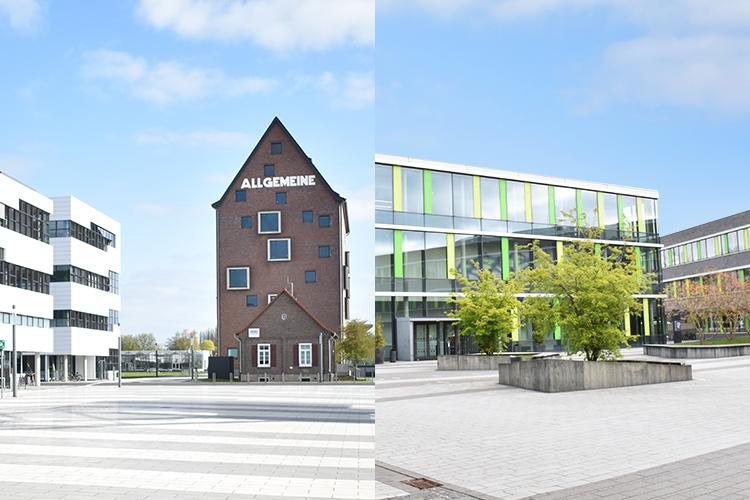 Campus Kleve und Kamp-Linfort sind als kleiner Ausschnitt zu sehen.