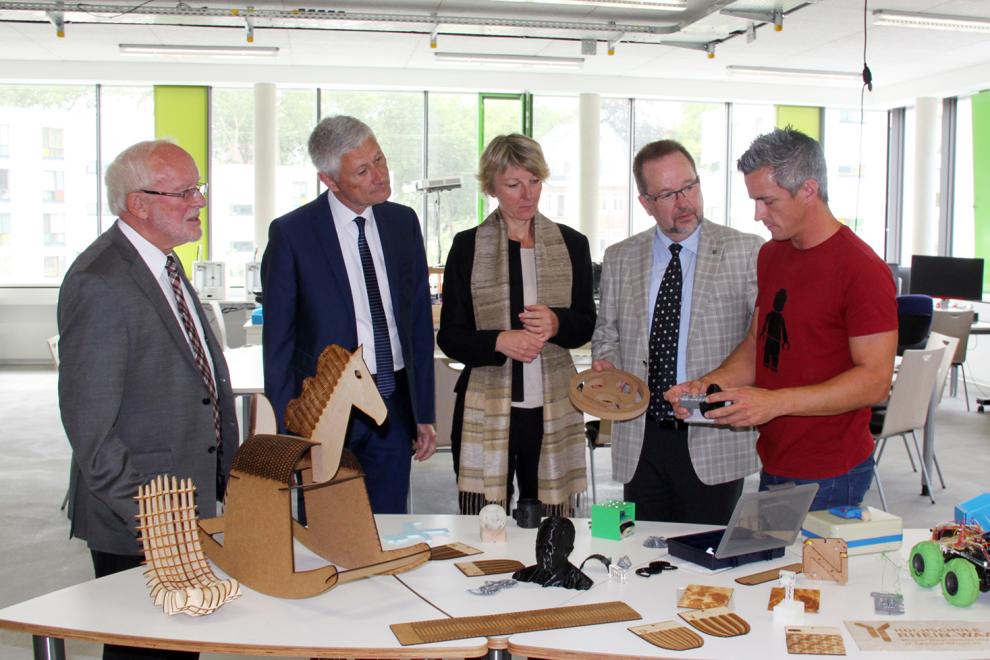 Landrat Dr. Ansgar Müller und Landrat Wolfgang Spreen zu Besuch auf dem Campus Kamp-Lintfort der Hochschule Rhein-Waal