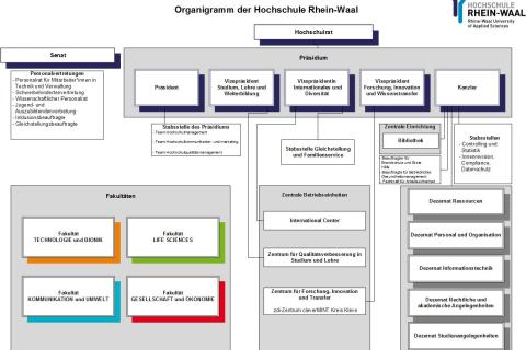 Organigramm Hochschule Rhein Waal
