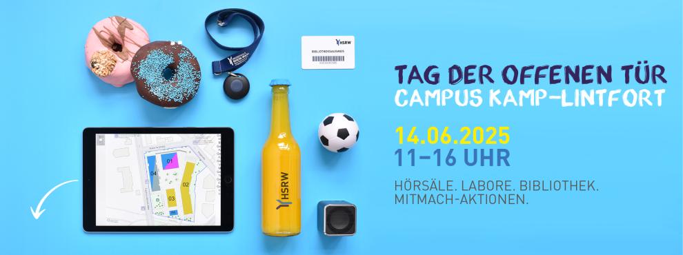 Cover zum Tag der offenen Tür am Campus Kamp-Lintfort.